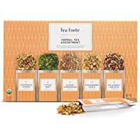 Tea Forté Single Steeps Herbal Tea Assortment - Surtido de 15 bolsas individuales pre-porcionadas - 5 Tés de Hierbas…